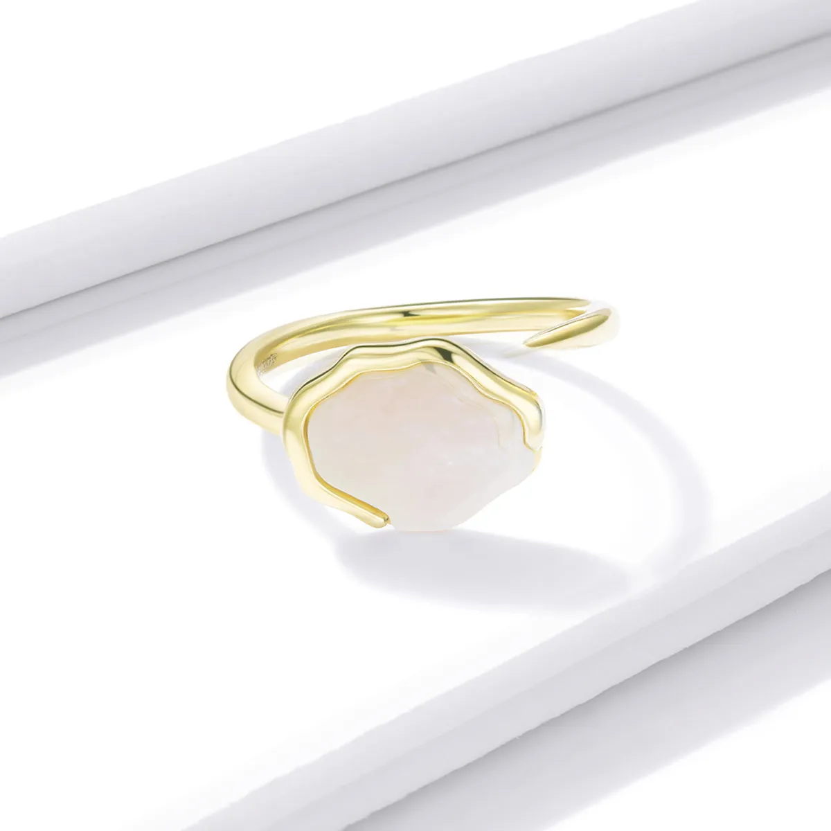 Pandora Style Rainbow Mother of Pearl Open Ring - BSR174