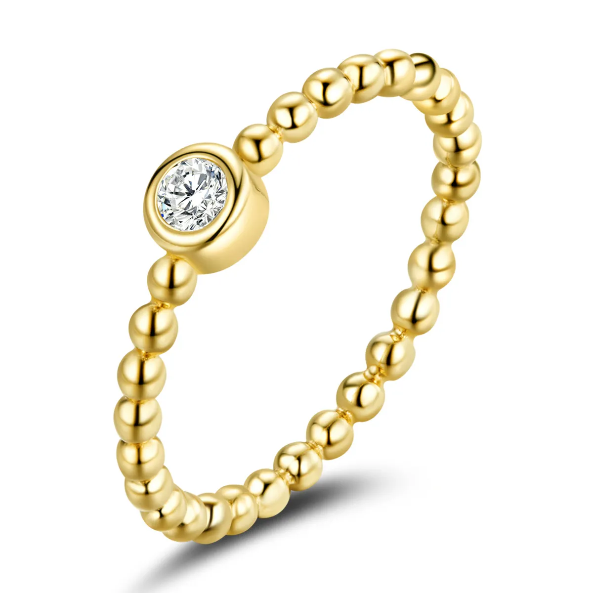 pandora style simple round zirconium ring bsr208