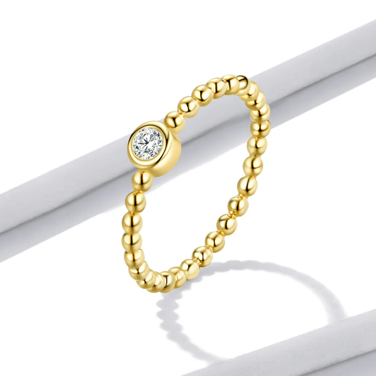 Pandora Style Simple - Round Zirconium Ring - BSR208