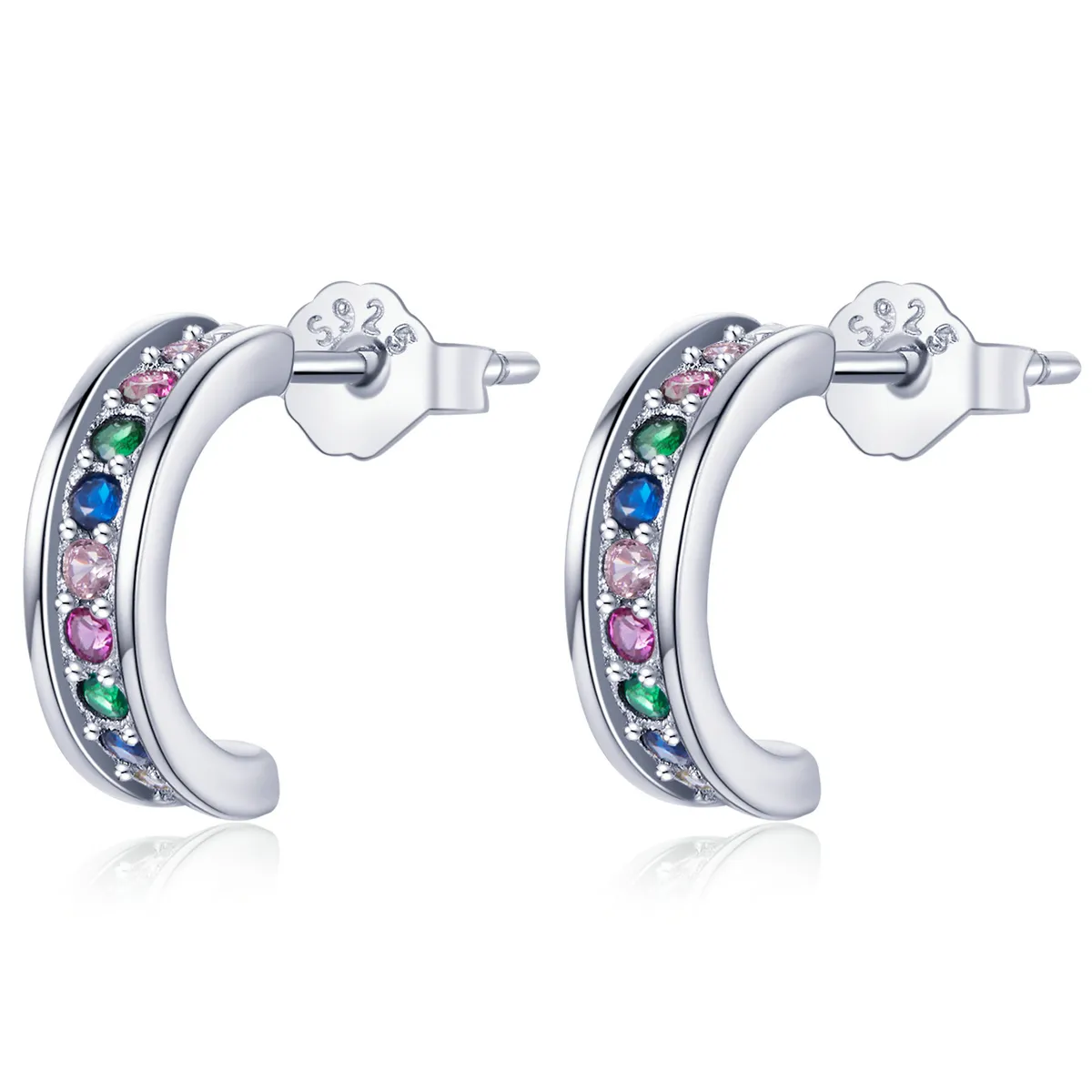 Pandora Style Arc Stud Earrings - SCE1168