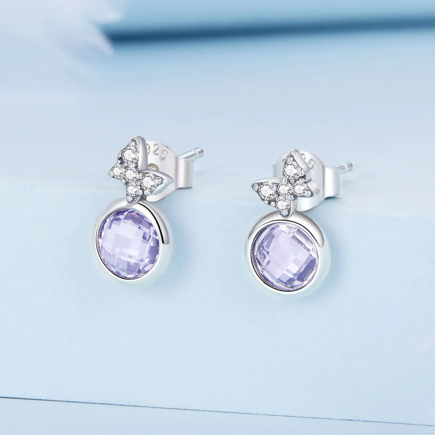 Pandora Style Butterfly Stud Earrings - BSE703