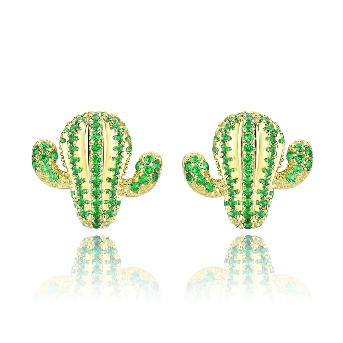 Pandora Style Cactus Stud Earrings - BSE013