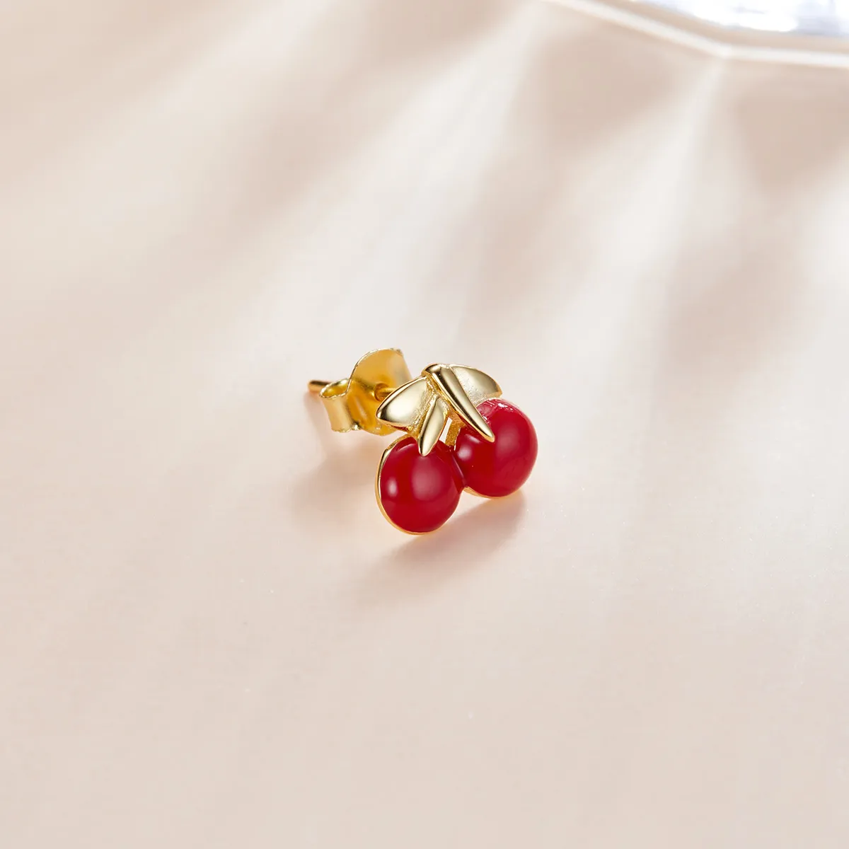 Pandora Style Cherry Stud Earrings - SCE1061