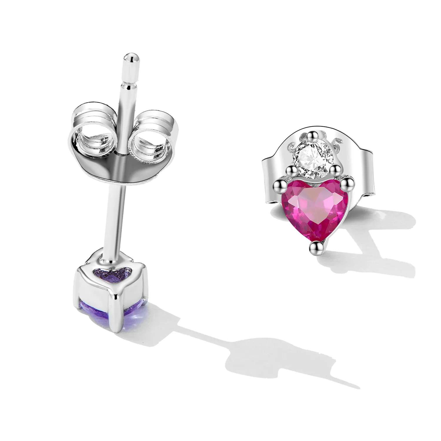 Pandora Style Color Heart Candies Stud Earrings - SCE1464