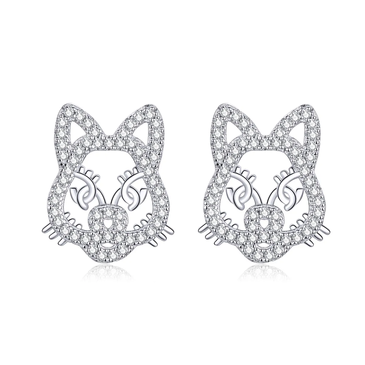 Pandora Style Cute and Cute Tiger Stud Earrings - SCE763