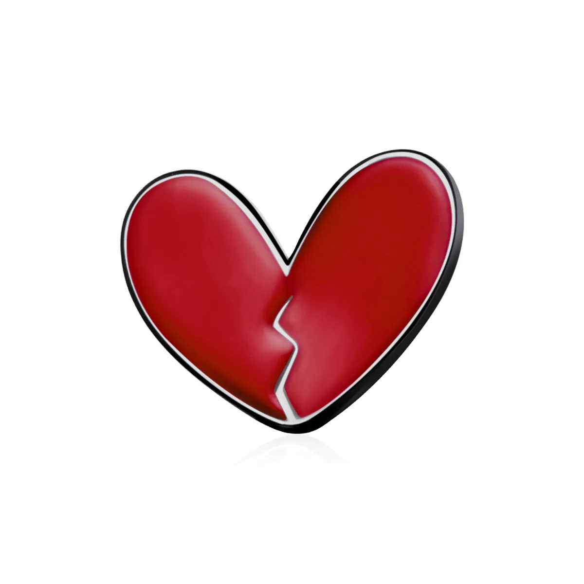 Pandora Style Dark Heart Stud Earrings - SCE1326
