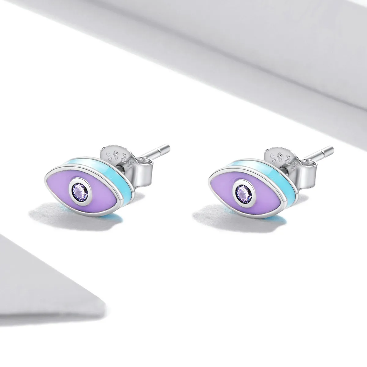 Pandora Style Devil Eye Stud Earrings - SCE1367