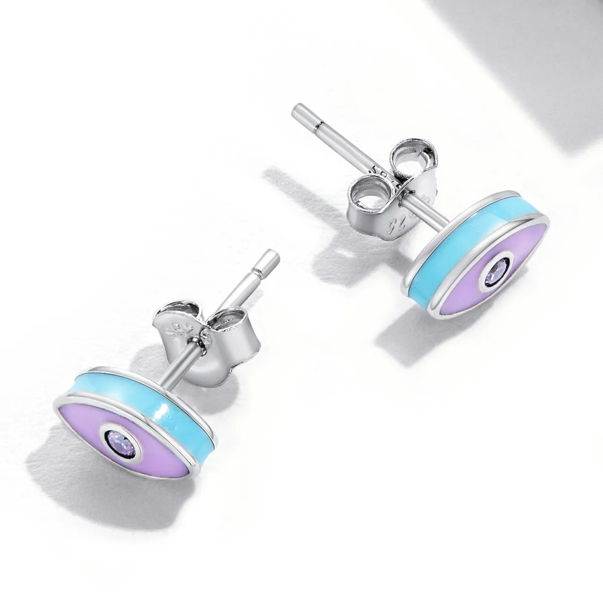 Pandora Style Devil Eye Stud Earrings - SCE1367