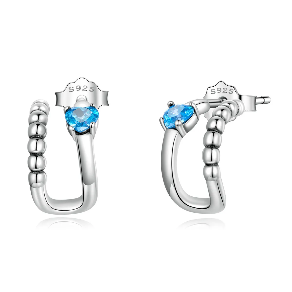 Pandora Style Exquisite Double Layer Stud Earrings - SCE1331