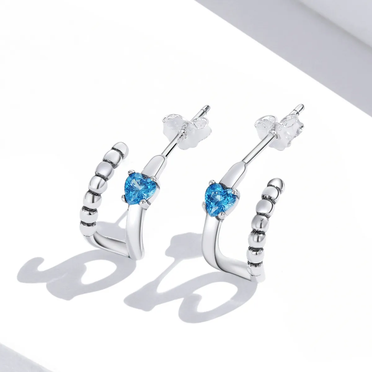 Pandora Style Exquisite Double Layer Stud Earrings - SCE1331