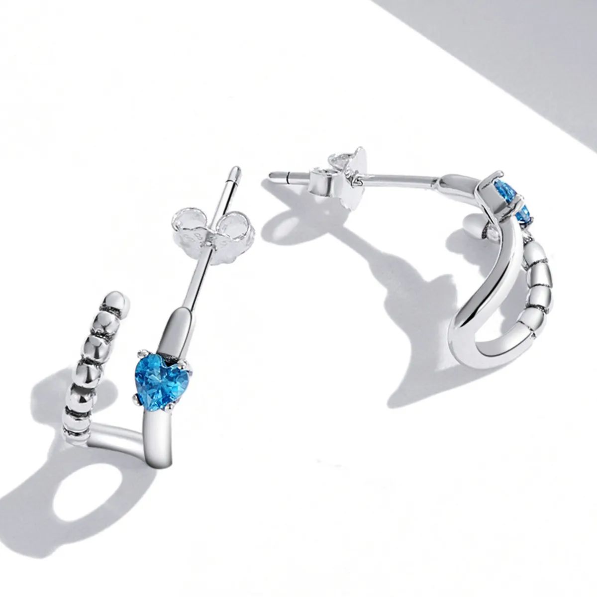 Pandora Style Exquisite Double Layer Stud Earrings - SCE1331