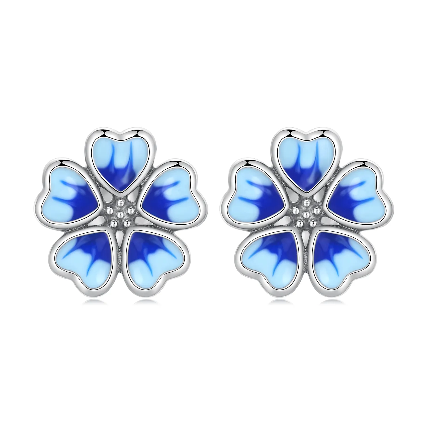 pandora style flowers stud earrings sce1513