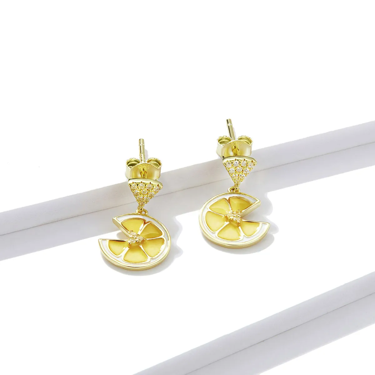 Pandora Style Fresh Lemon Stud Earrings - BSE435