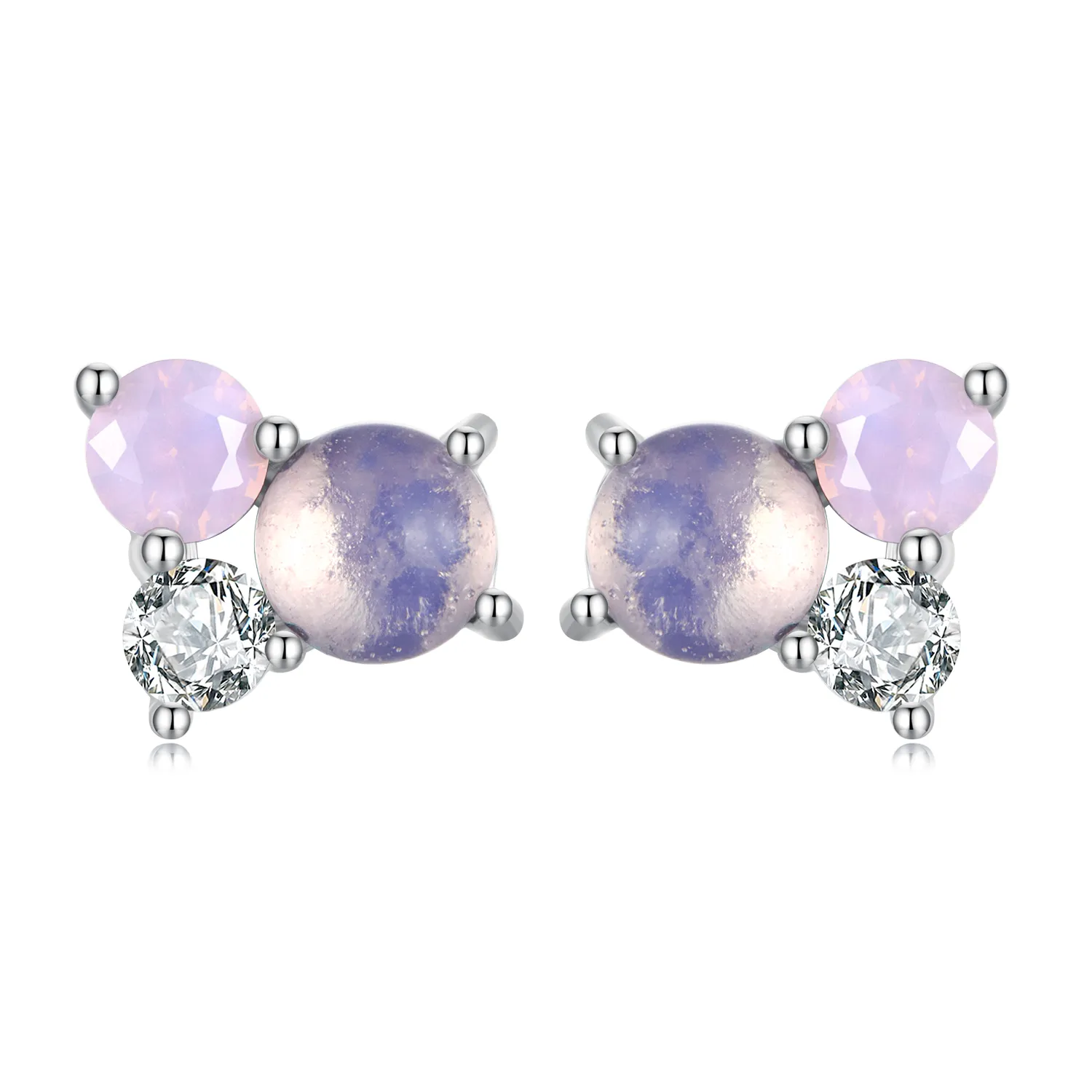 pandora style gem stitching stud earrings sce1451