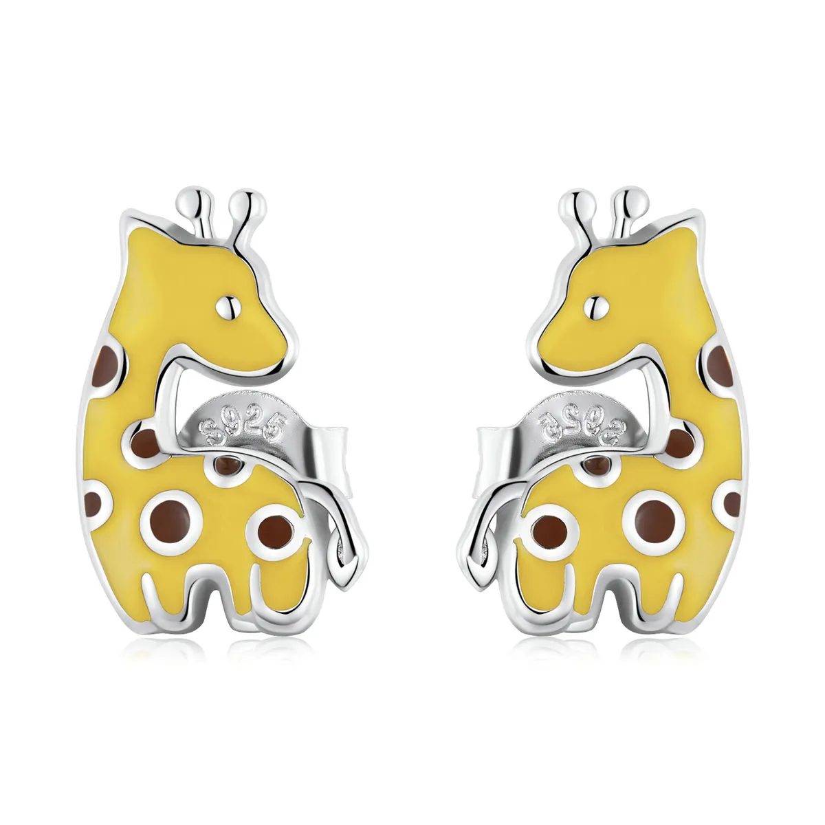 Pandora Style Giraffe Stud Earrings BSE586