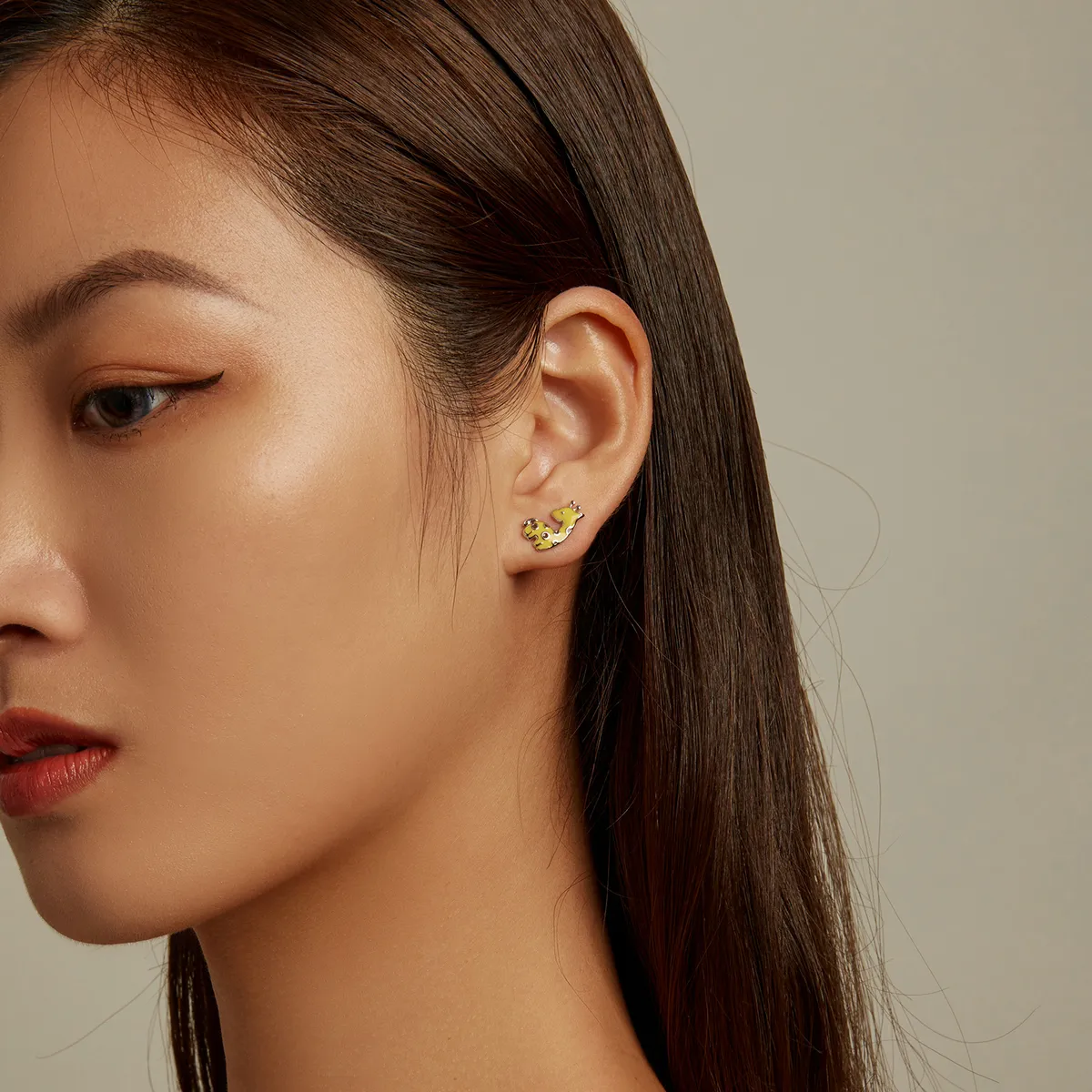 Pandora Style Giraffe Stud Earrings - BSE586