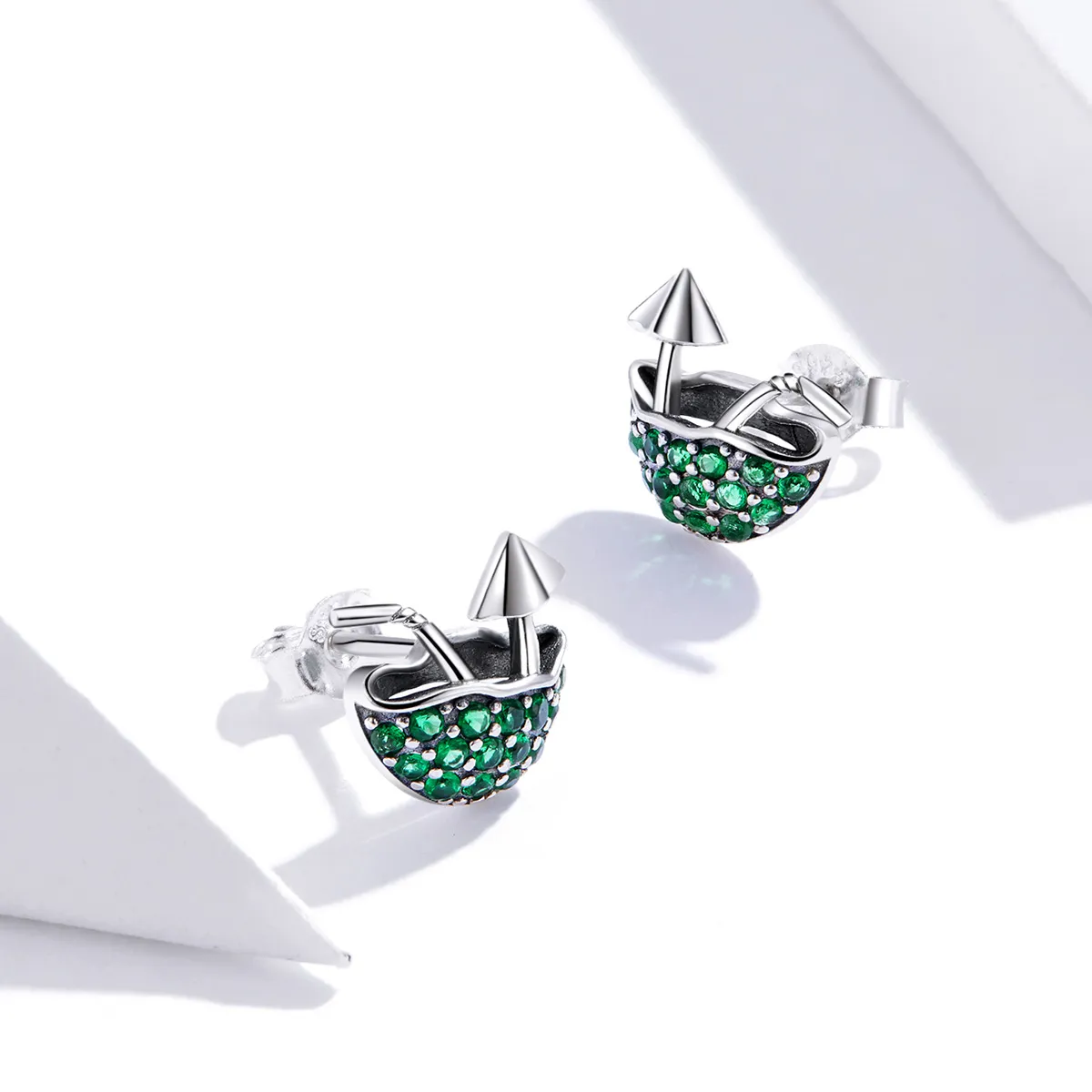 Pandora Style Leisurely Coconut Stud Earrings - SCE908