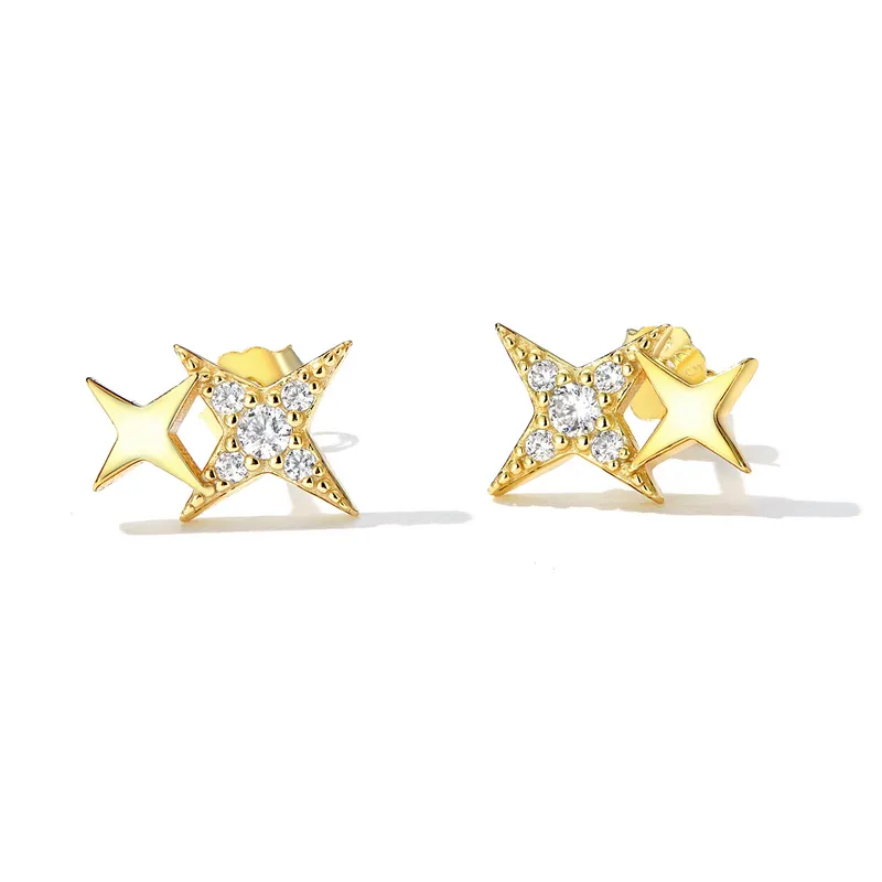 Pandora Style Light Star Stud Earrings - BSE633