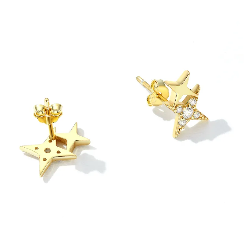 Pandora Style Light Star Stud Earrings - BSE633