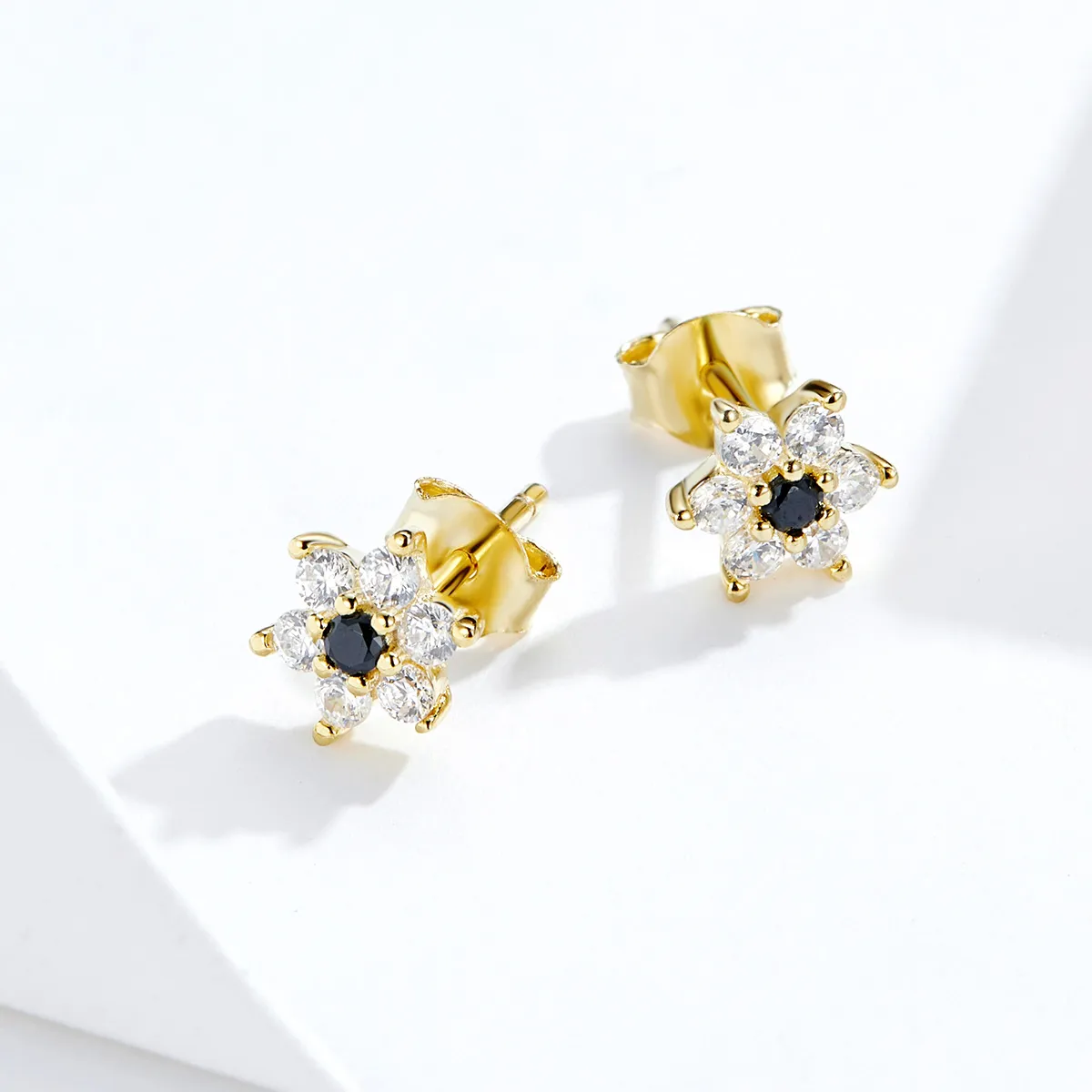 Pandora Style Little Flower Stud Earrings - SCE708