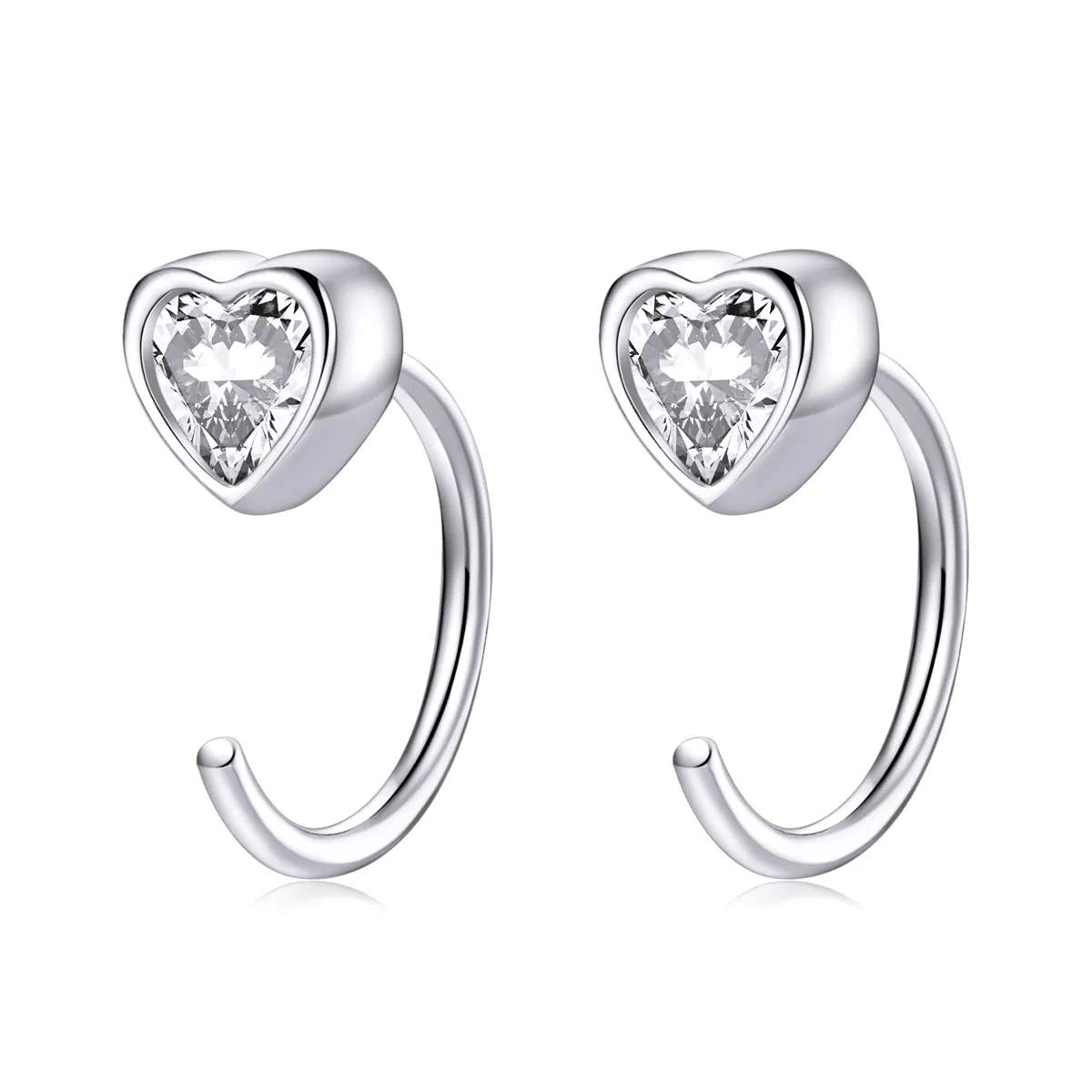 Pandora Style Love Stud Earrings - BSE516
