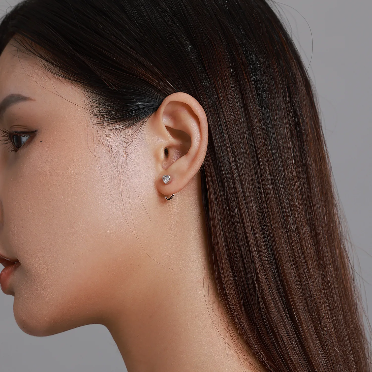 Pandora Style Love Stud Earrings - BSE516