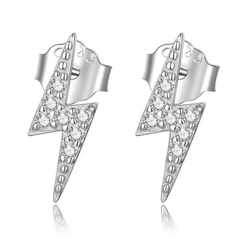 Pandora Style Mini Lightning Stud Earrings - BSE599-A