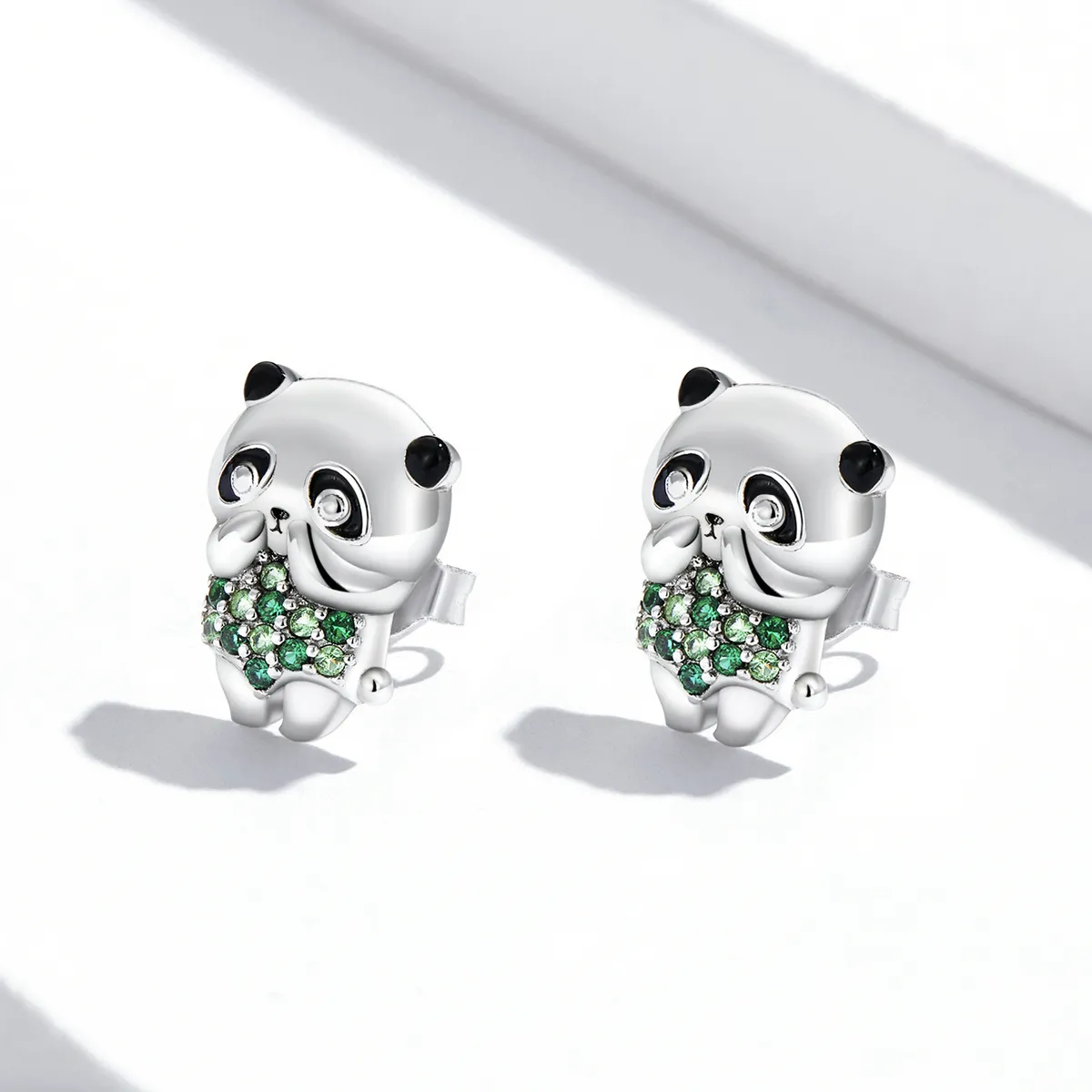 Pandora Style Mini Panda Stud Earrings - SCE1370