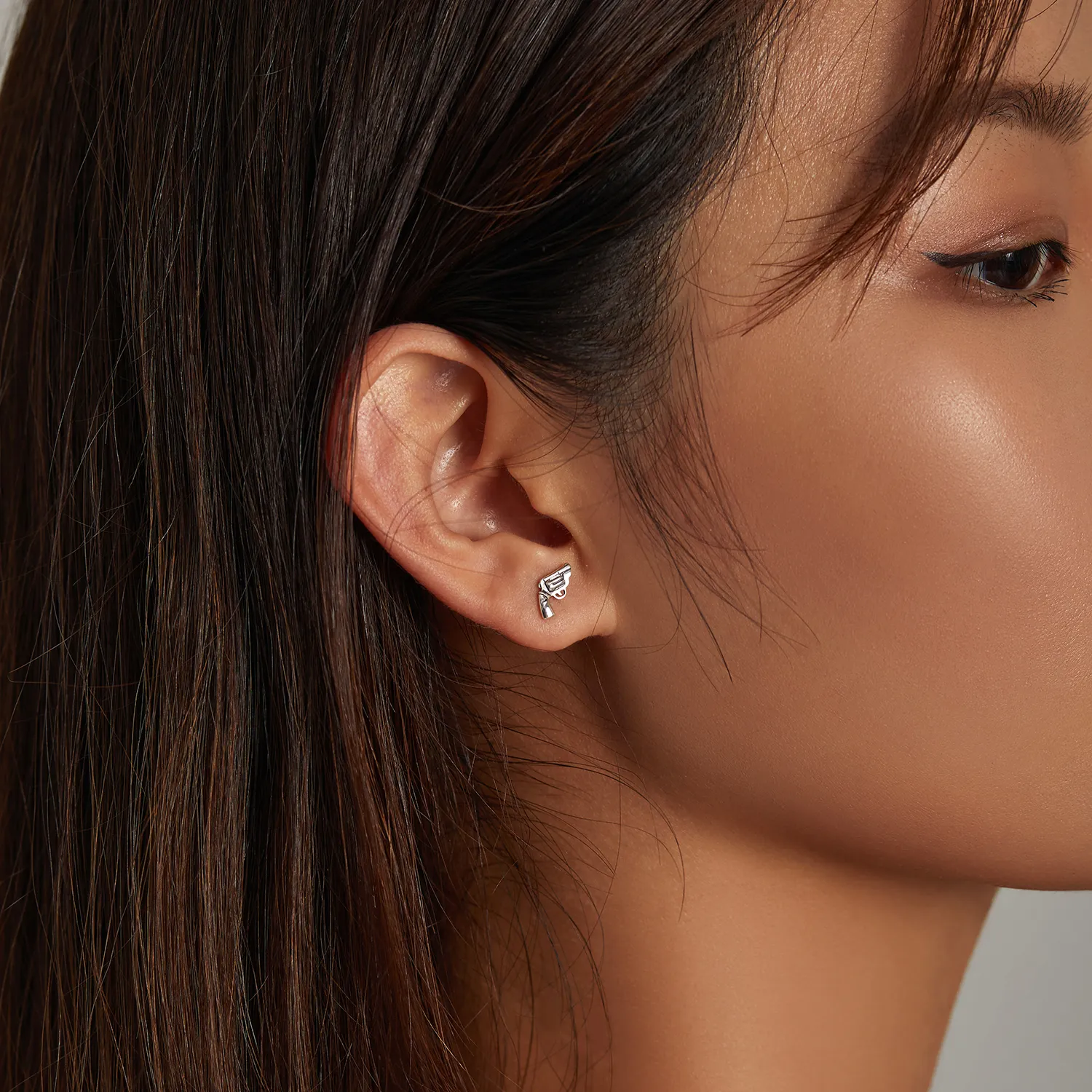 Pandora Style Mini Pistol Stud Earrings - SCE1293