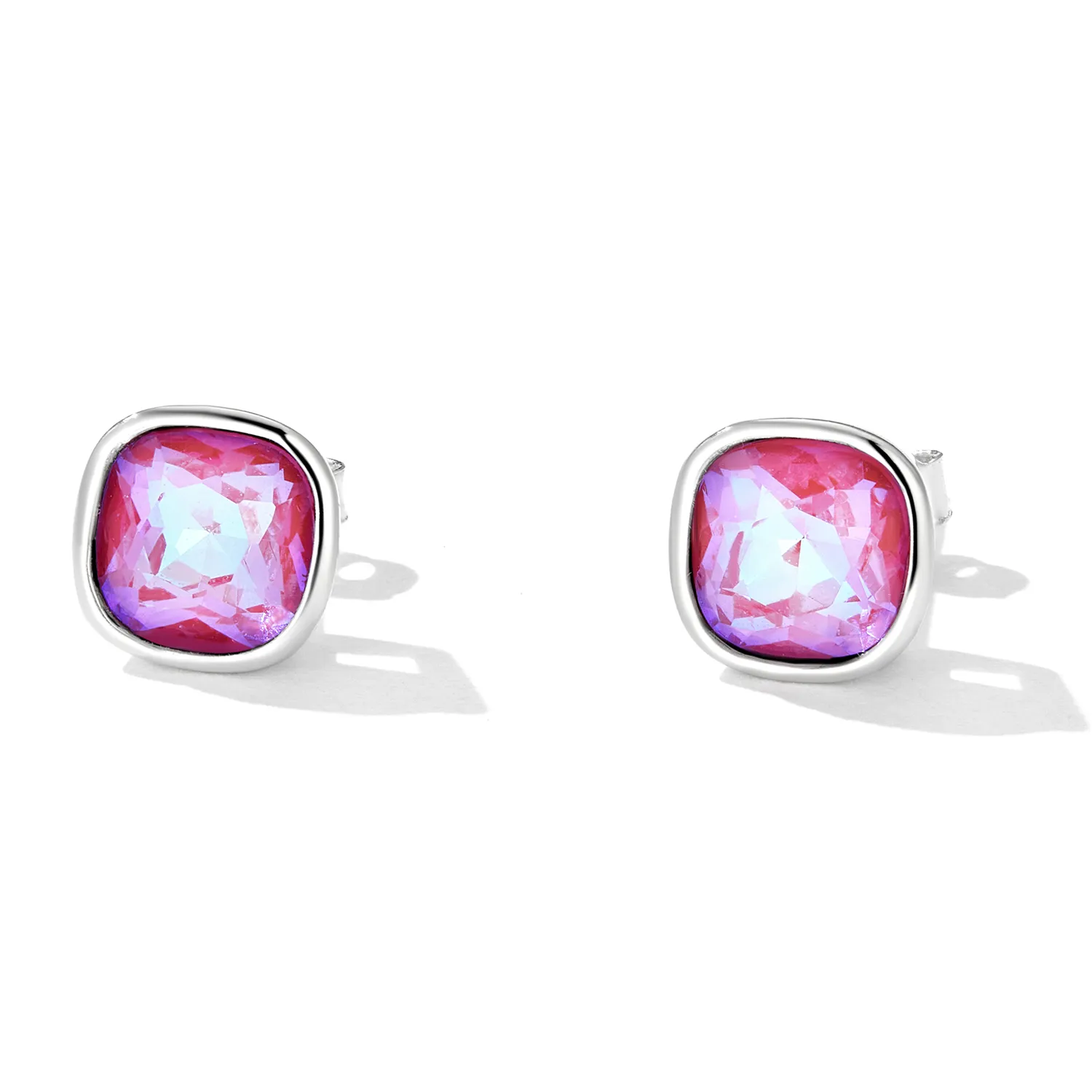 Pandora Style Mocha Fluorescent Stud Earrings - SCE1413