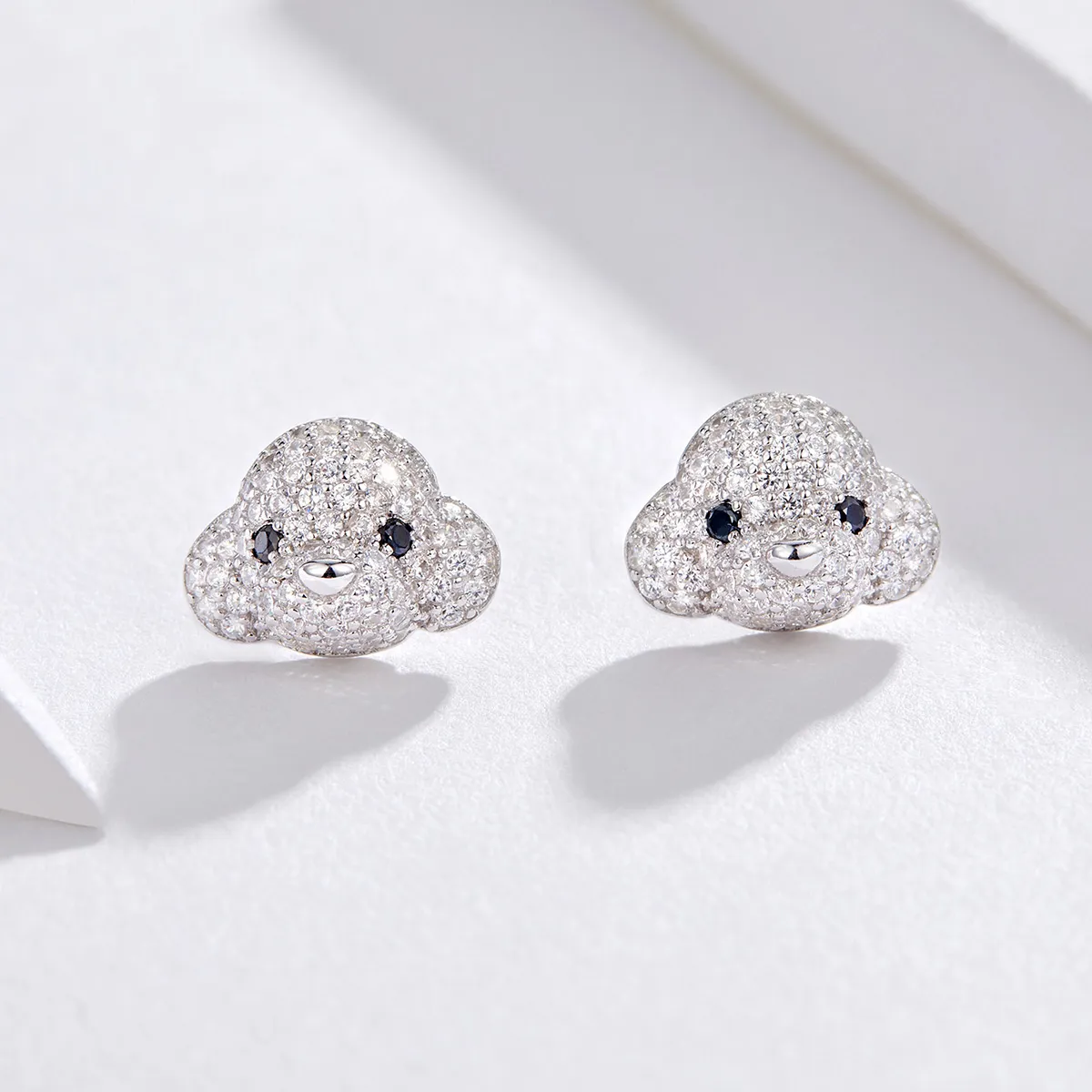 Pandora Style Poodle Stud Earrings - BSE098