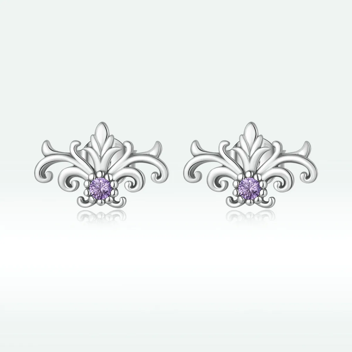 Pandora Style Retro Pattern Stud Earrings - BSE578