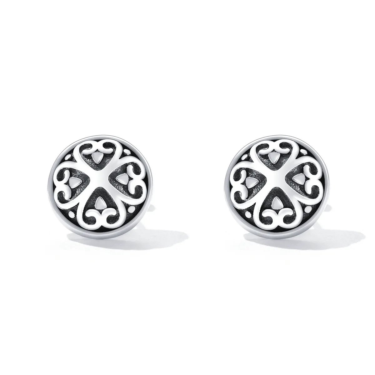 Pandora Style Retro Pattern Stud Earrings - SCE1396