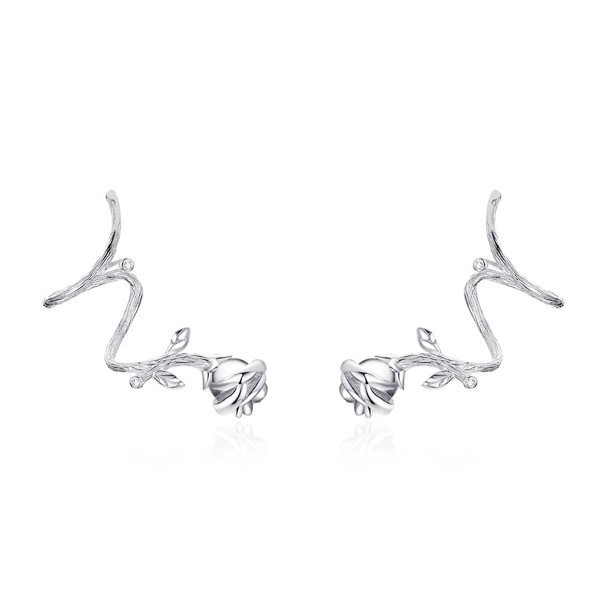 Pandora Style Roses Stud Earrings - BSE238