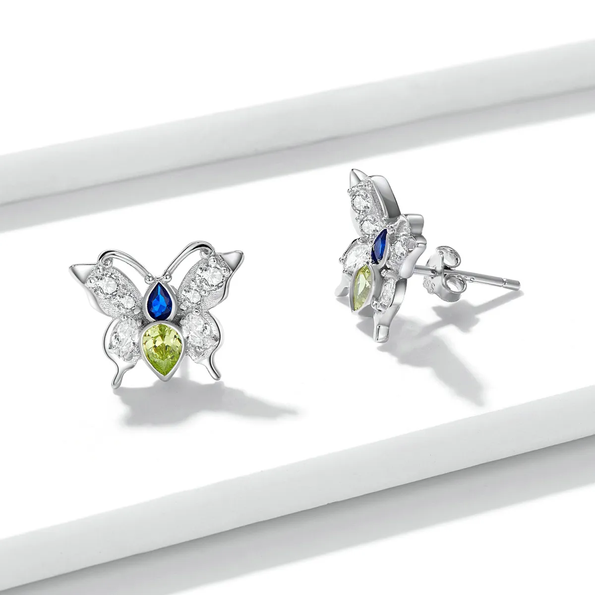 Pandora Style Shine Butterfly Stud Earrings - BSE564