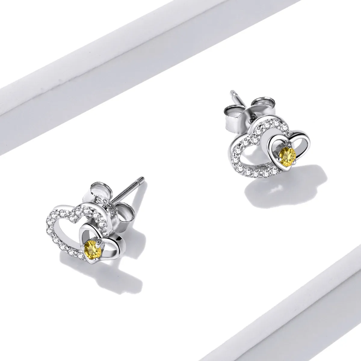 Pandora Style Shine Love Stud Earrings - BSE528
