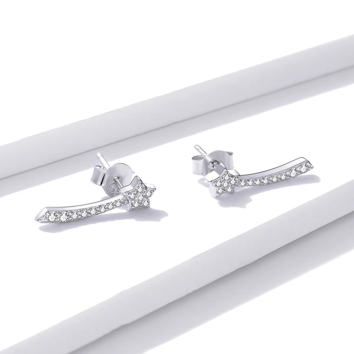 Pandora Style Shining Meteor Stud Earrings - BSE486