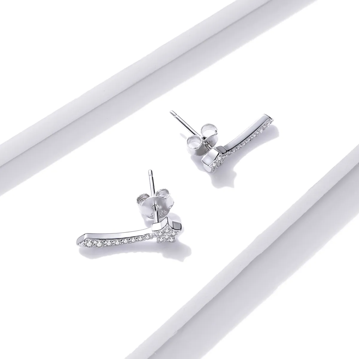 Pandora Style Shining Meteor Stud Earrings - BSE486