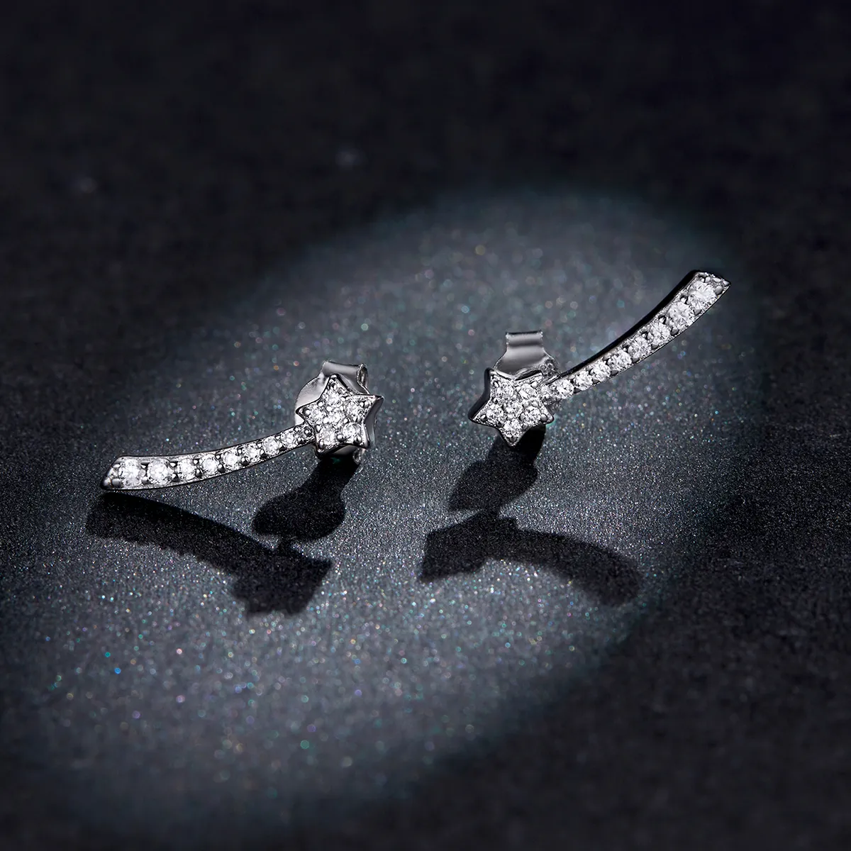 Pandora Style Shining Meteor Stud Earrings - BSE486