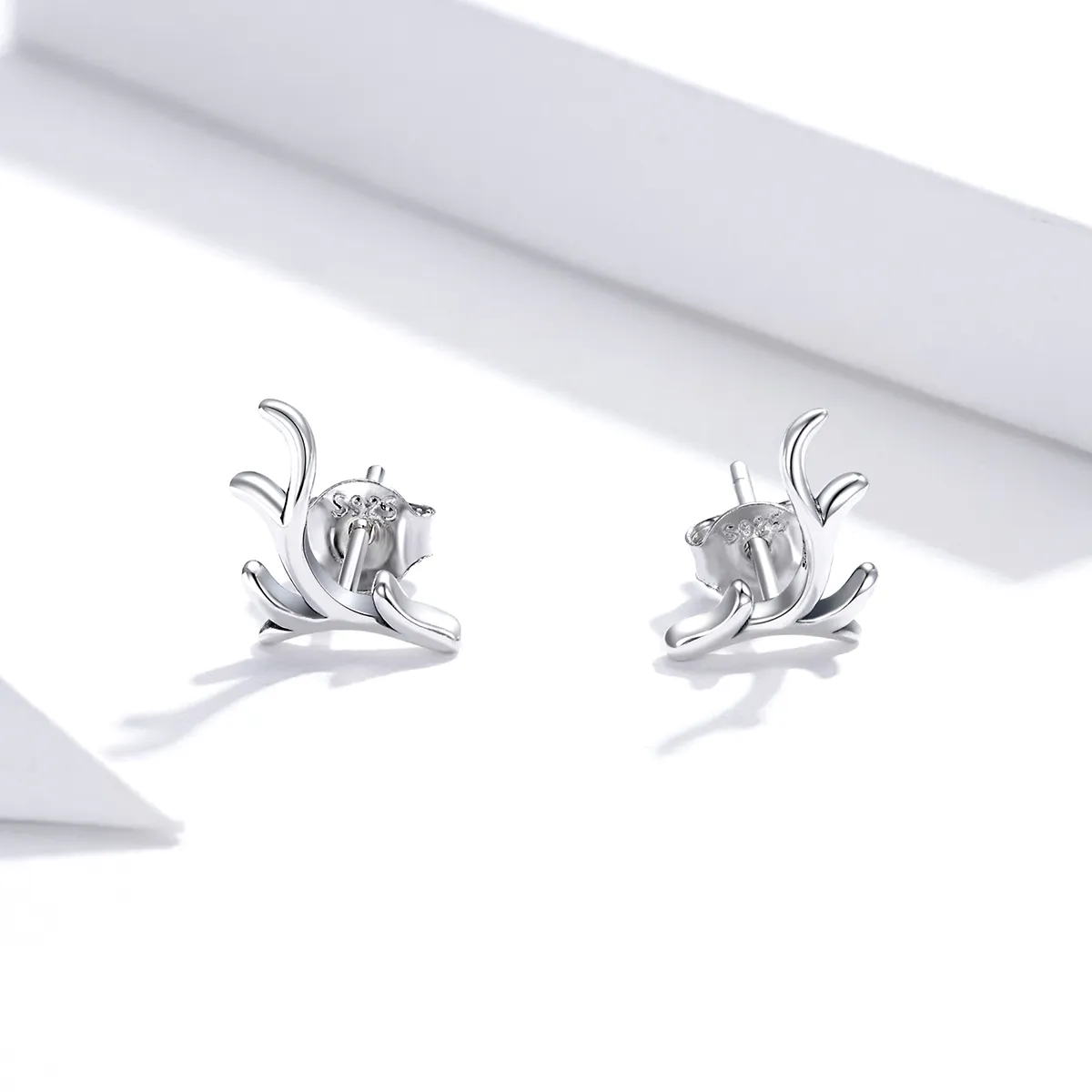 Pandora Style Simple Antlers Stud Earrings - SCE963