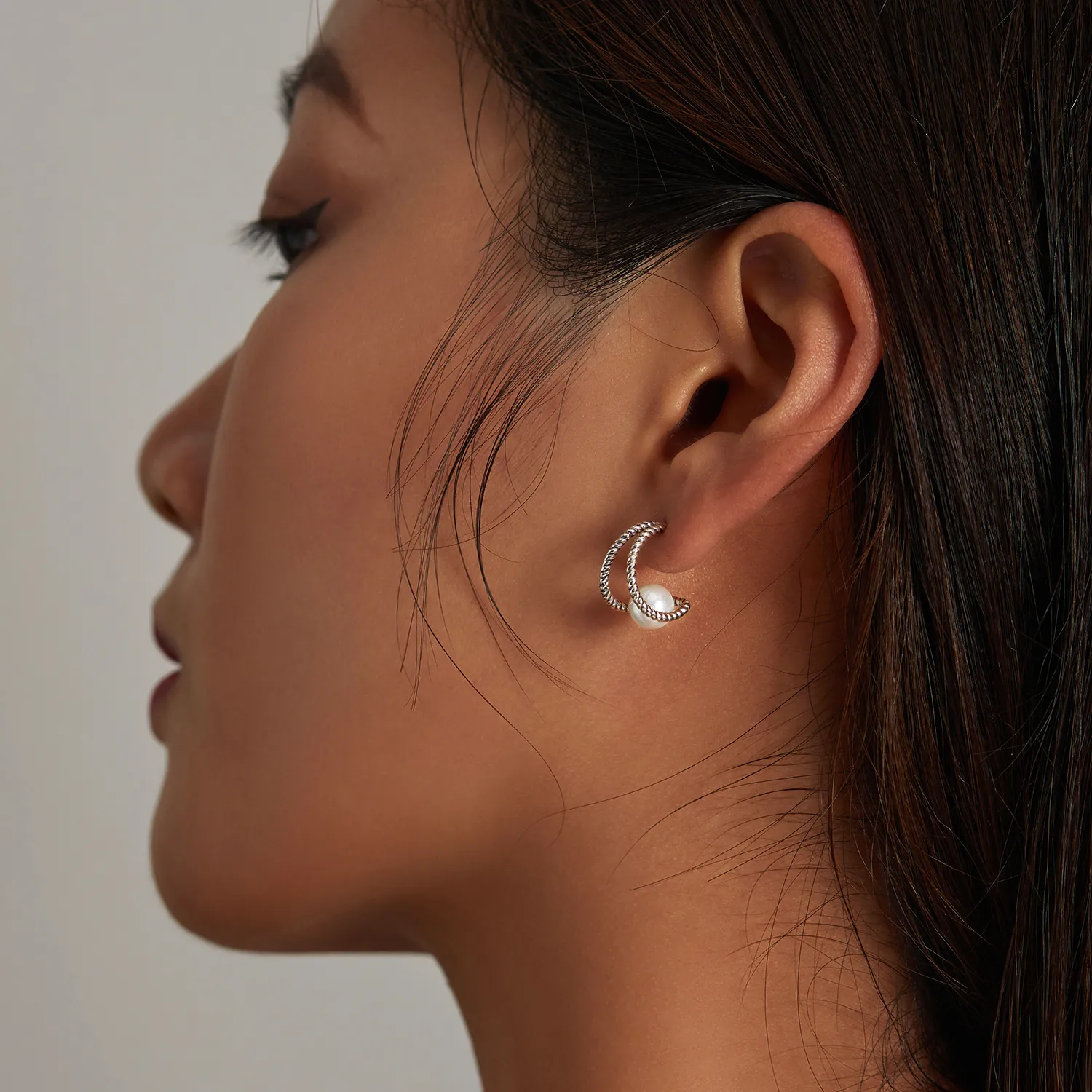 Pandora Style Simple Geometric Shell Beads Stud Earrings - BSE539