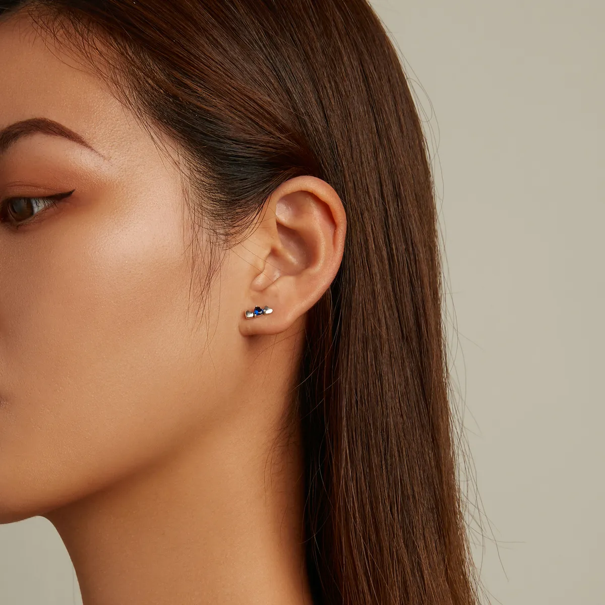 Pandora Style Simple Love Stud Earrings - SCE1348