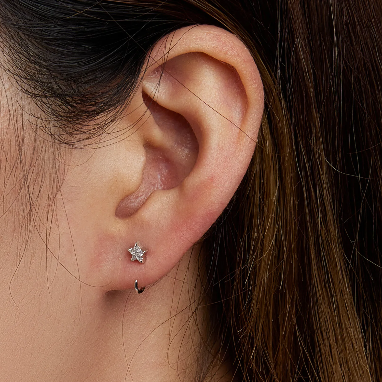 Pandora Style Simple Star Stud Earrings - SCE1421