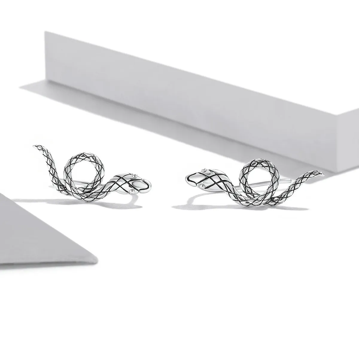 Pandora Style Spirit Snake Stud Earrings - SCE1355