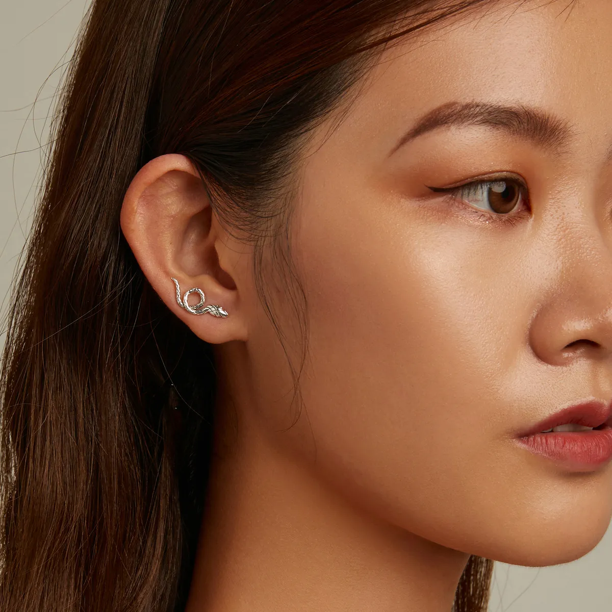 Pandora Style Spirit Snake Stud Earrings - SCE1355