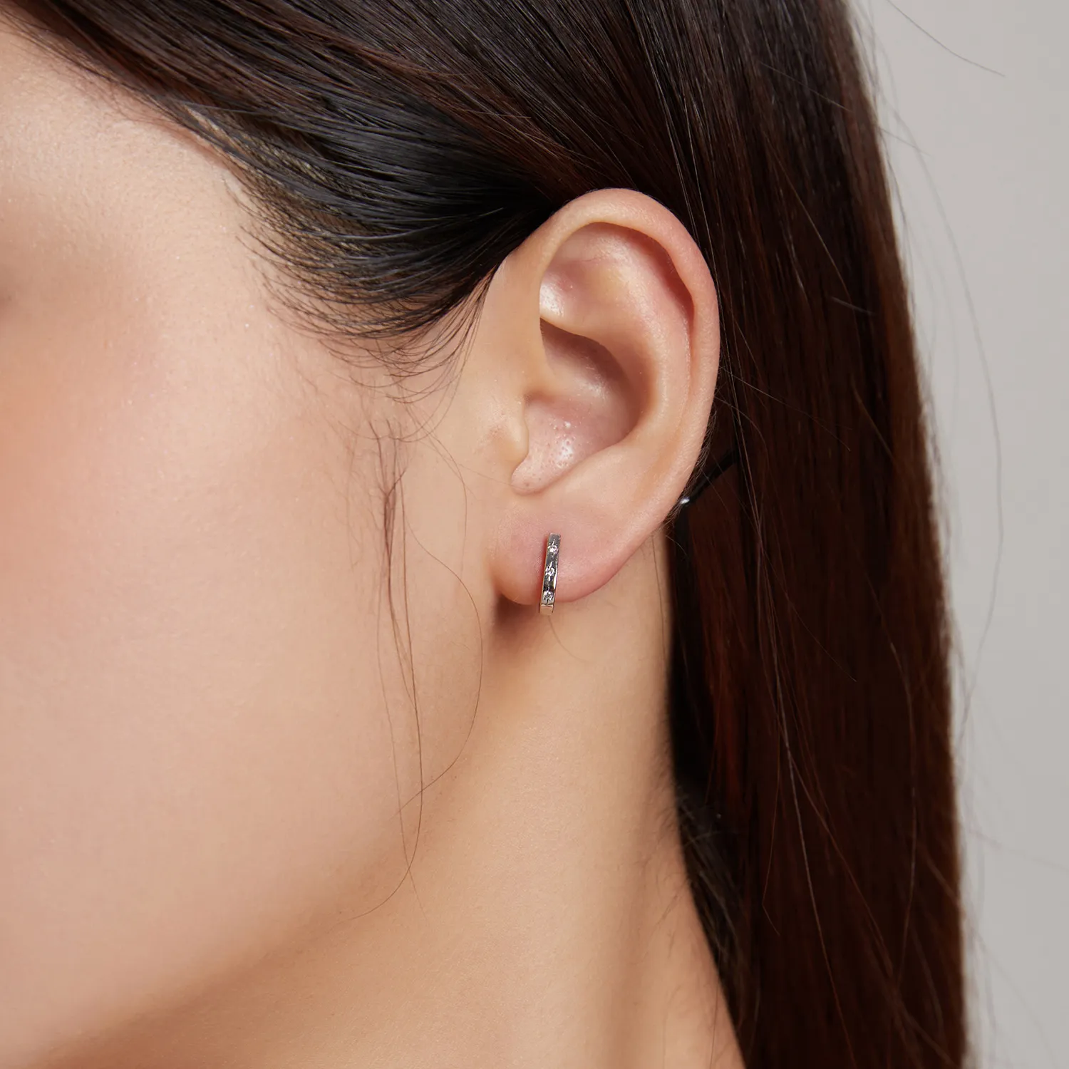 Pandora Style Star Crutch Stud Earrings - SCE1169-A