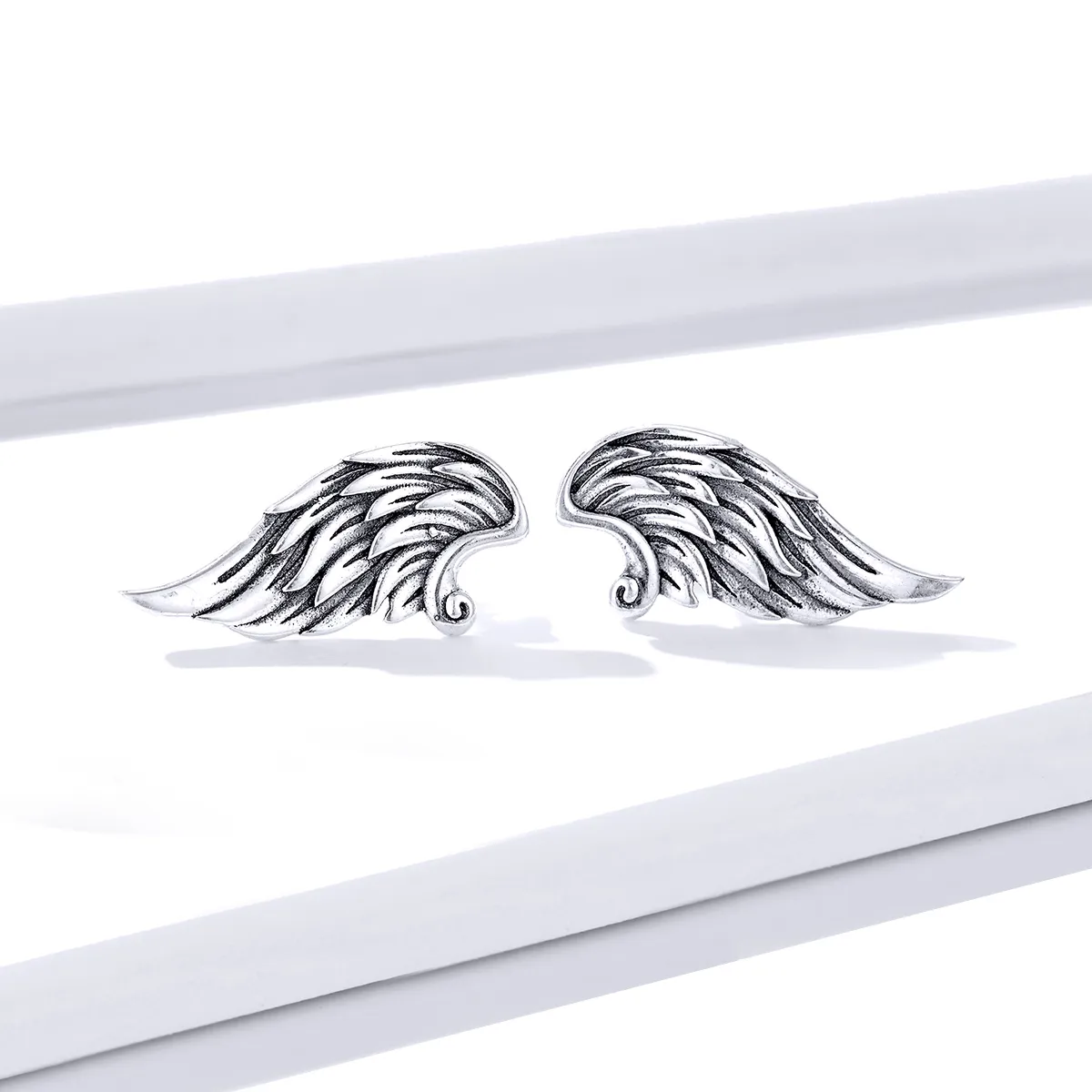Pandora Style Wing Stud Earrings - BSE343