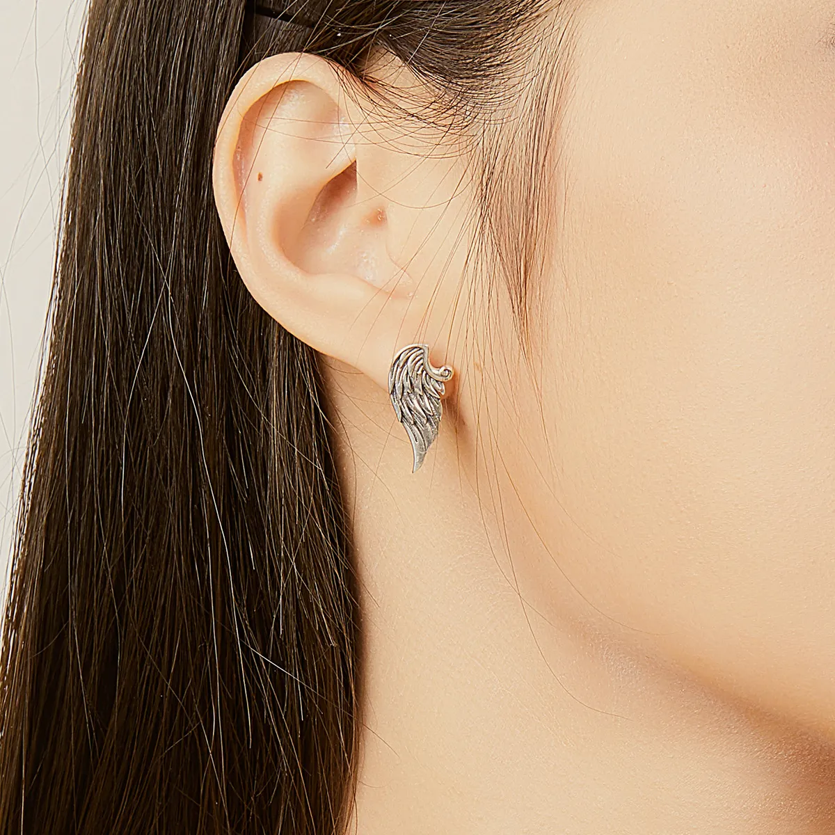Pandora Style Wing Stud Earrings - BSE343