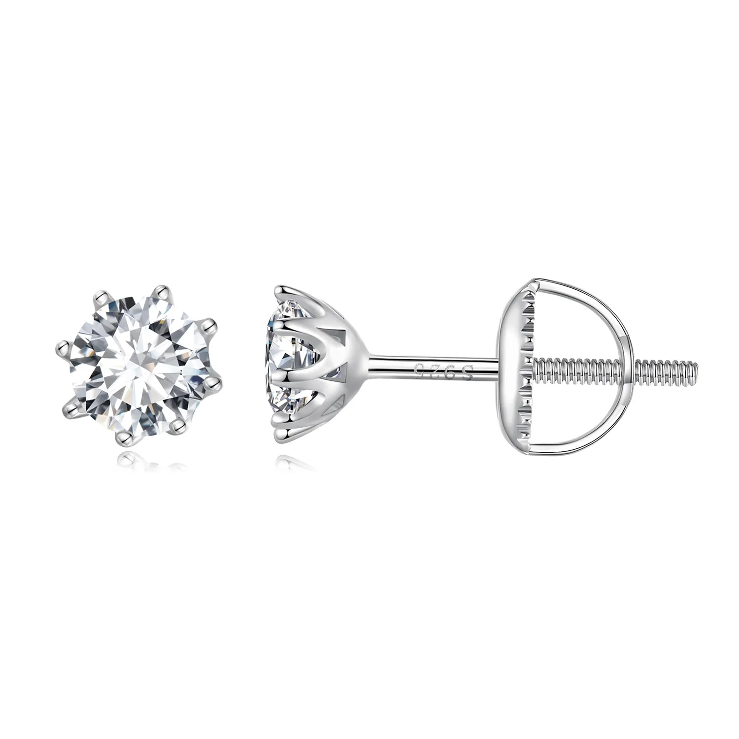 pandora style 0.5 carat moissanite hoops earrings mse019 s