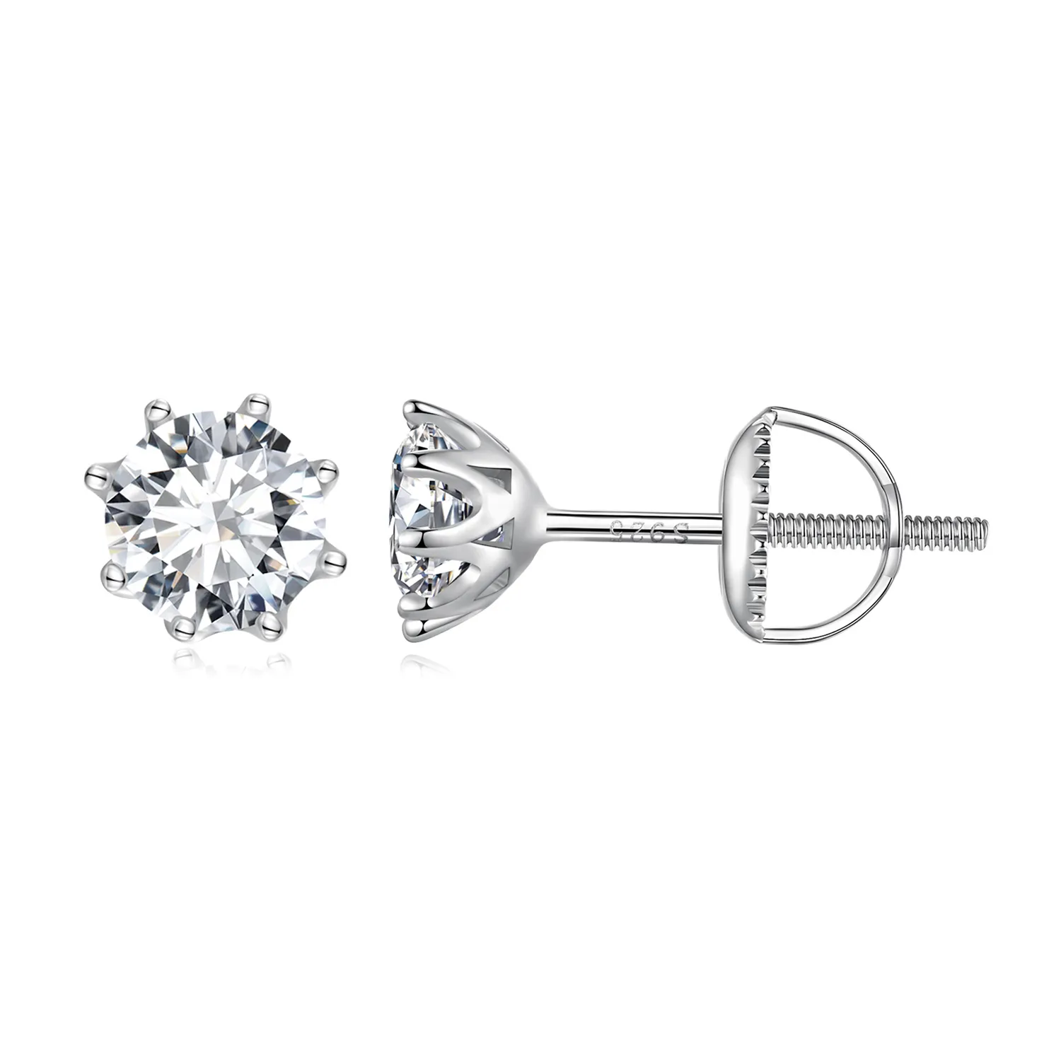 pandora style 1 carat moissanite stud earrings mse019 l